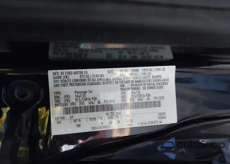 2016 Ford Focus Se из США, поврежденный, VIN 1FADP3F25GL393290